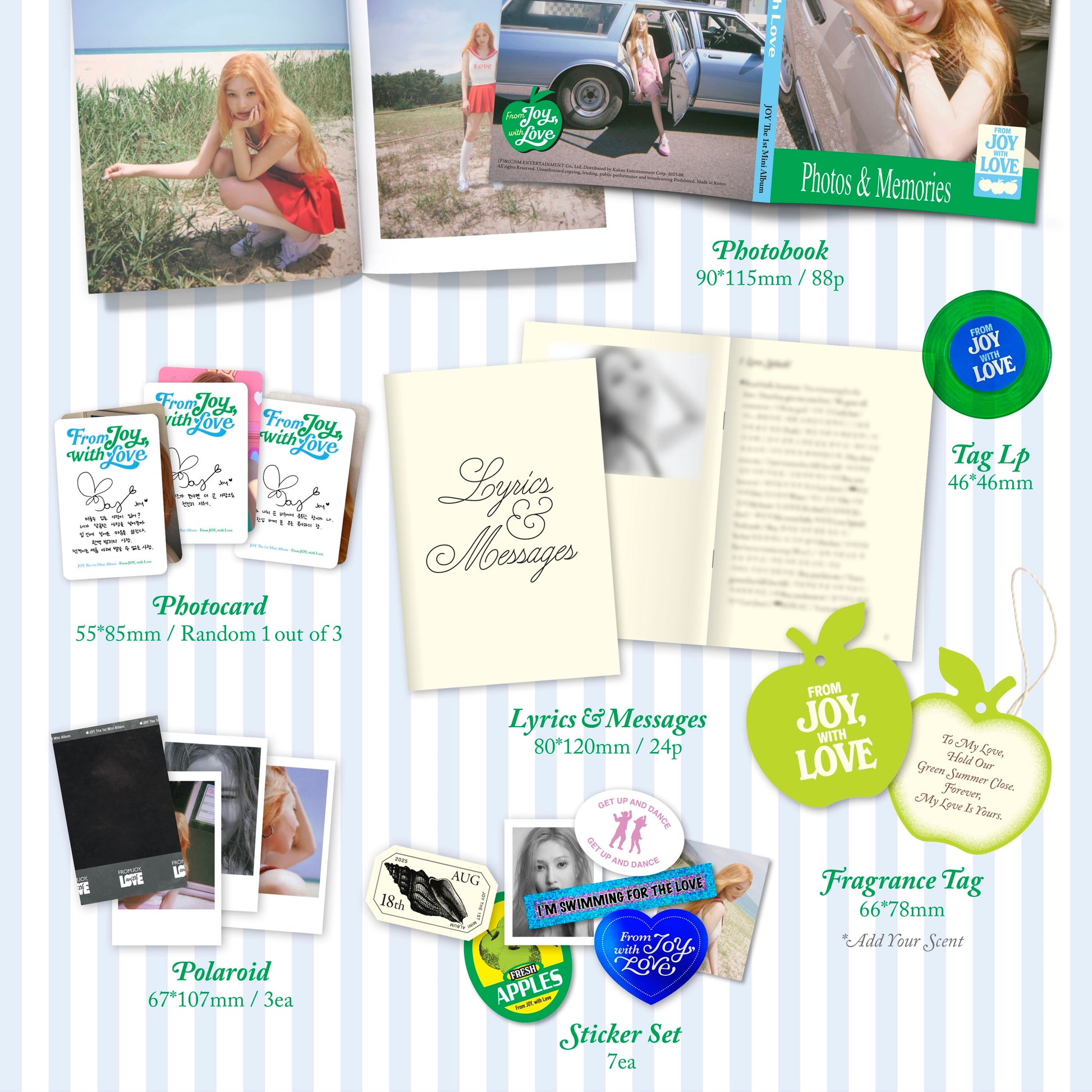 (PRE-ORDER) JOY - 1ST MINI ALBUM [FROM JOY, WITH LOVE] (TIN CASE VER.) - LightUpK