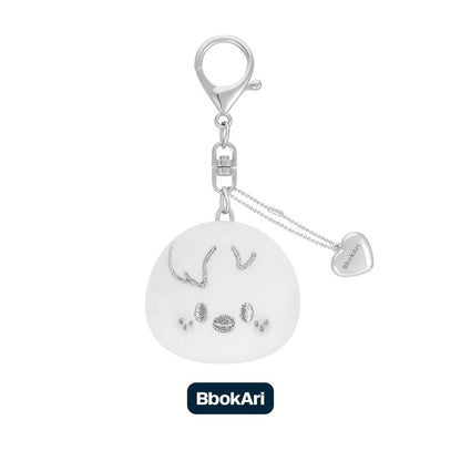 (PRE-ORDER) STRAY KIDS - DOMINATE : CELEBRATE POP-UP STORE MD - SKZOO FACE KEYRING SILVER VER. (8 VERSIONS) - LightUpK