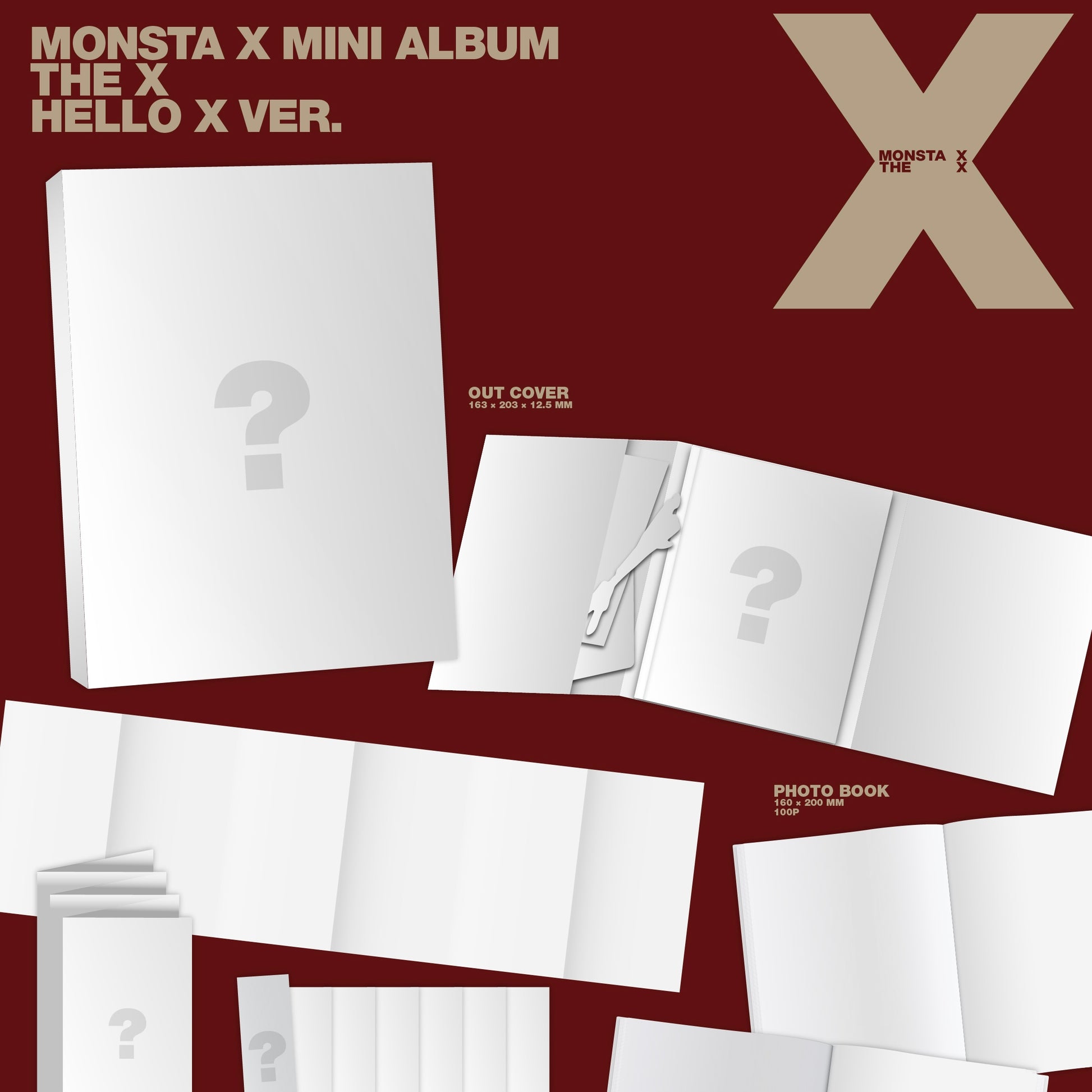 (PRE-ORDER) [HELLO82] [HELLO82 EXCLUSIVE] MONSTA X - THE X (4 VERSIONS) - LightUpK