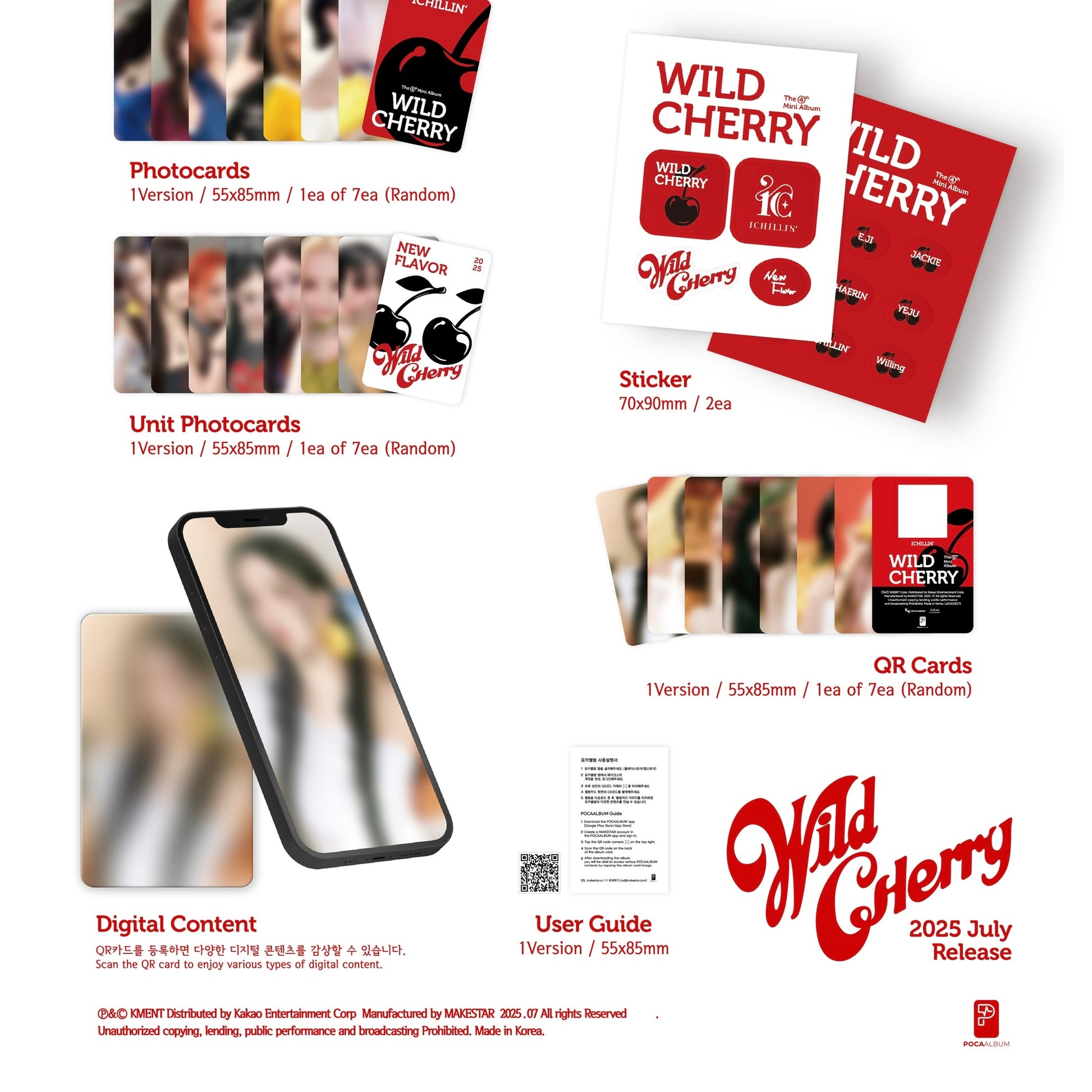 ICHILLIN' - 4TH MINI ALBUM [WILD CHERRY] (POCA ALBUM) - LightUpK