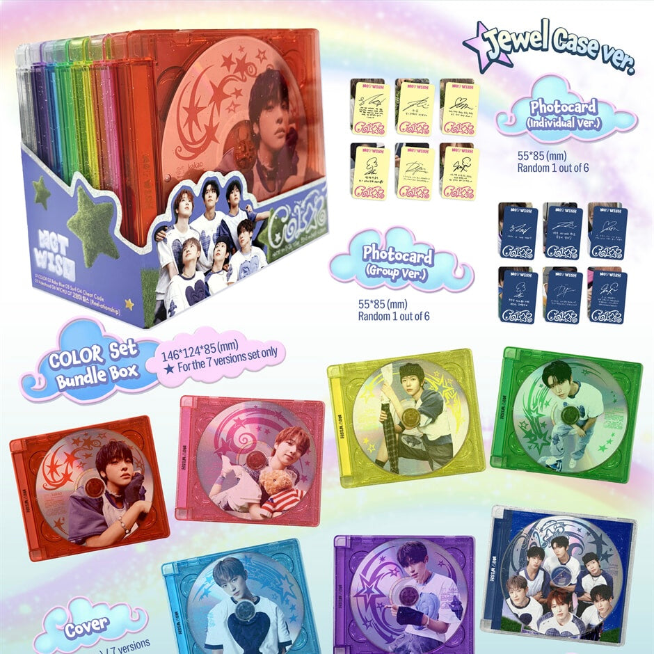 (PRE-ORDER) NCT WISH - 3RD MINI ALBUM [COLOR] (JEWEL CASE VER.) (7 VERSIONS) RANDOM - LightUpK