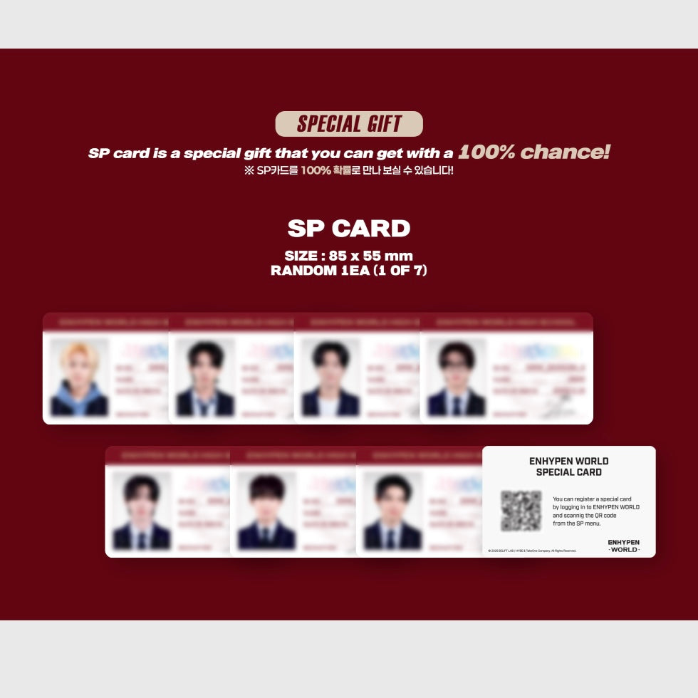 (PRE-ORDER) ENHYPEN - WORLD COUPON CARD COLLECTION (HIGH SCHOOL SPECIAL VER.) - LightUpK