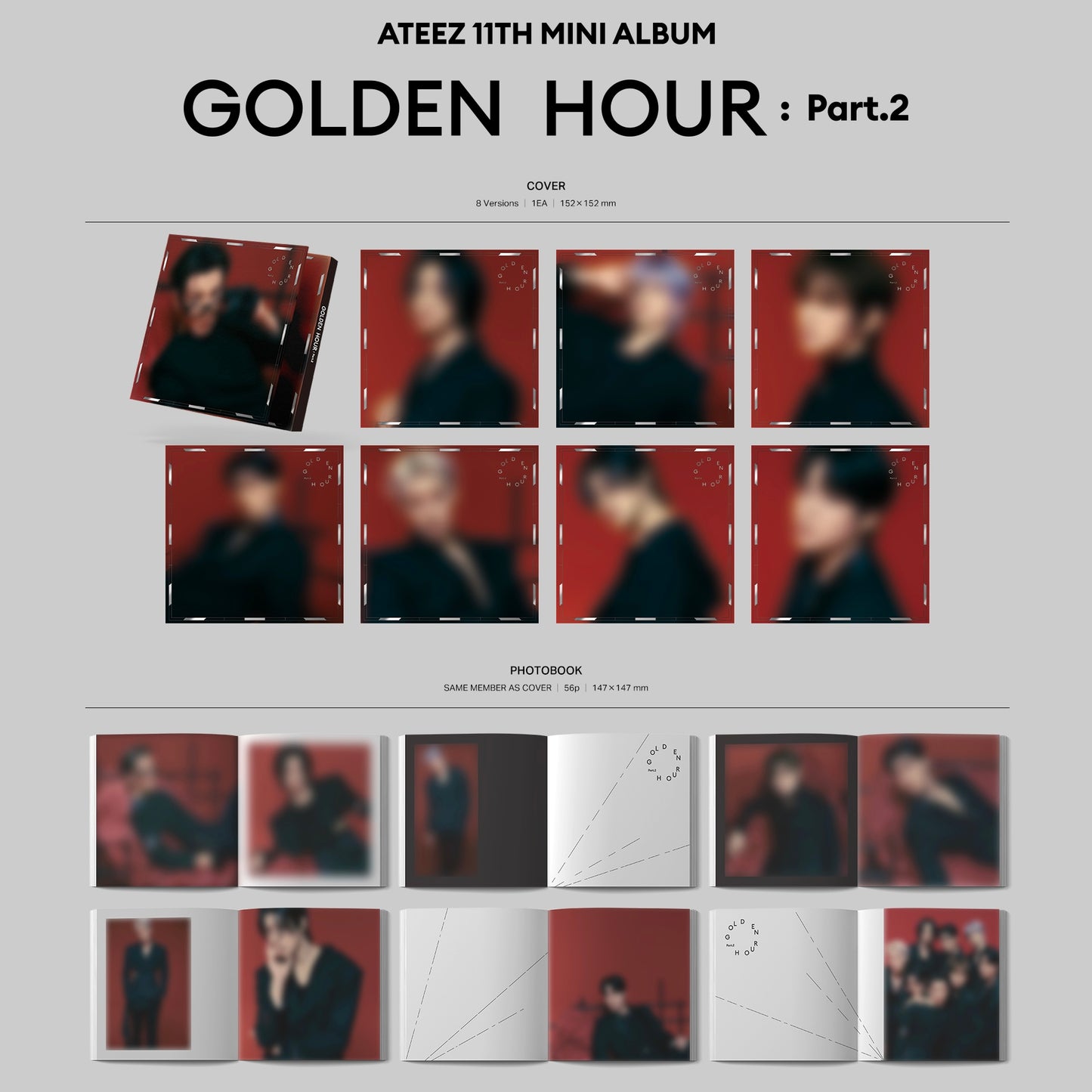 ATEEZ - GOLDEN HOUR : PART 2 DIGIPACK (8 VERSIONS)