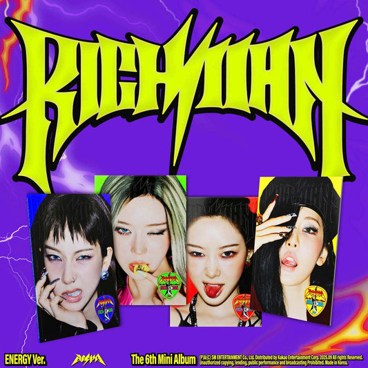 (PRE-ORDER) AESPA - 6TH MINI ALBUM [RICH MAN] (ENERGY VER.) (4 VERSIONS) RANDOM - LightUpK