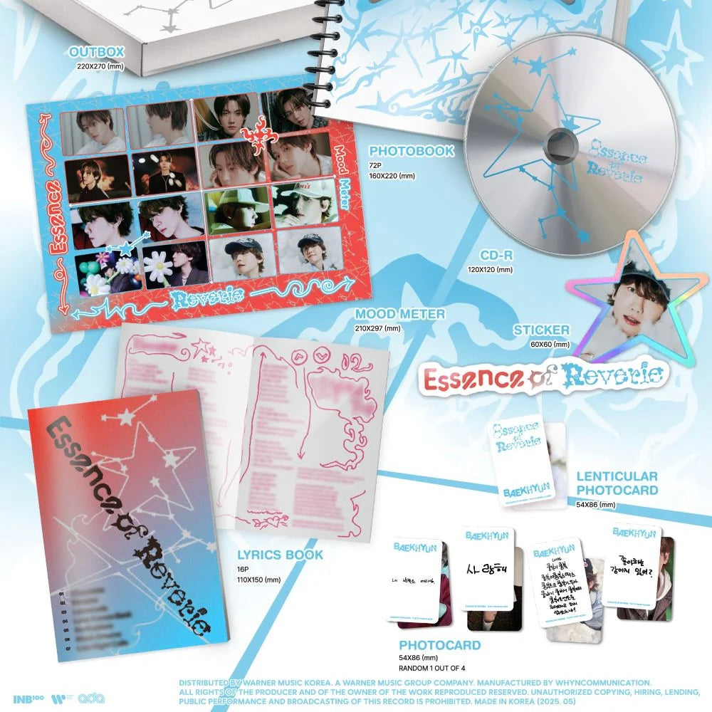 BAEKHYUN - 5TH MINI ALBUM [ESSENCE OF REVERIE] (PHOTOBOOK VER.) (2 VERSIONS) - LightUpK