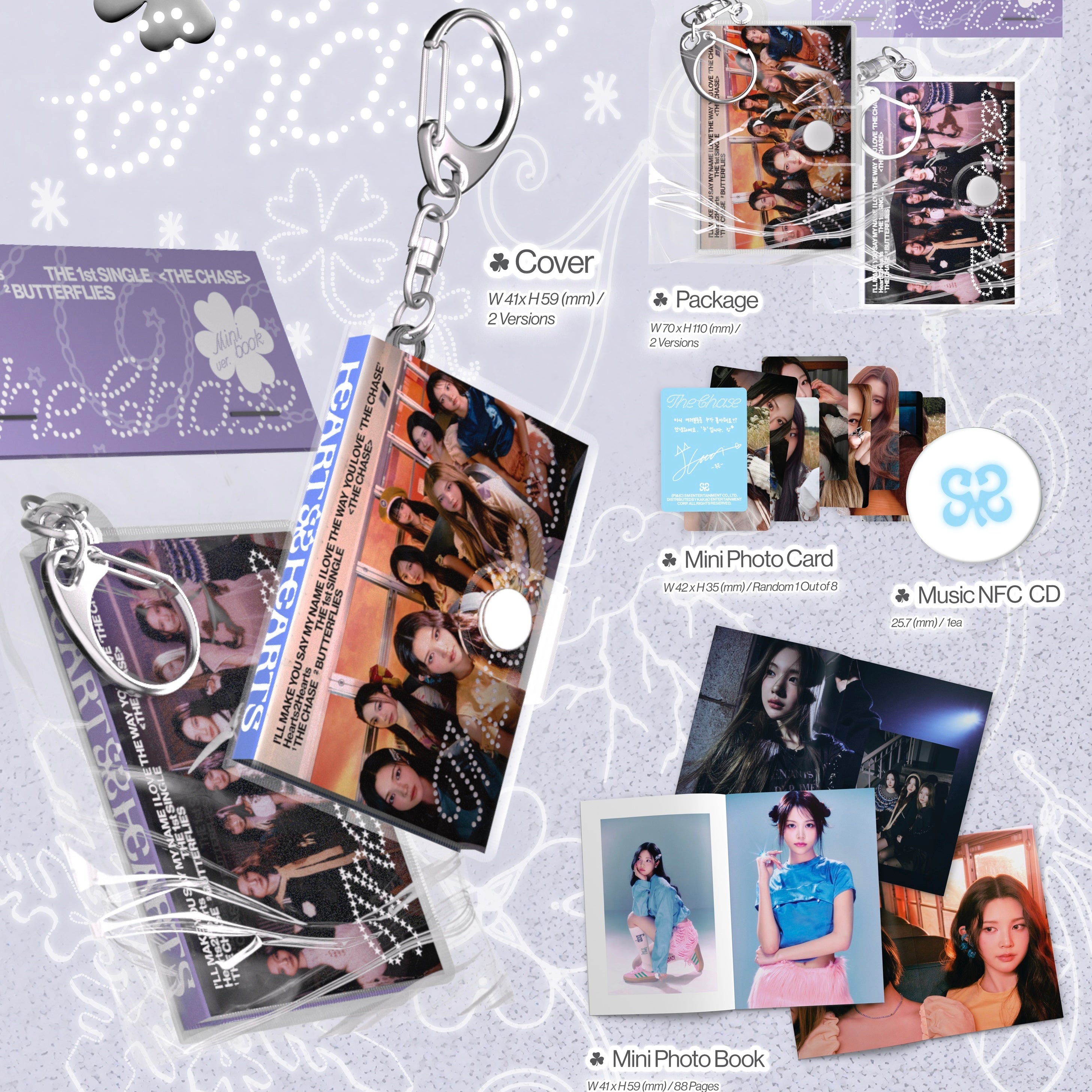 HEARTS2HEARTS - 1ST SINGLE [THE CHASE] (MINI BOOK VER.) (2 VERSIONS) RANDOM - LightUpK