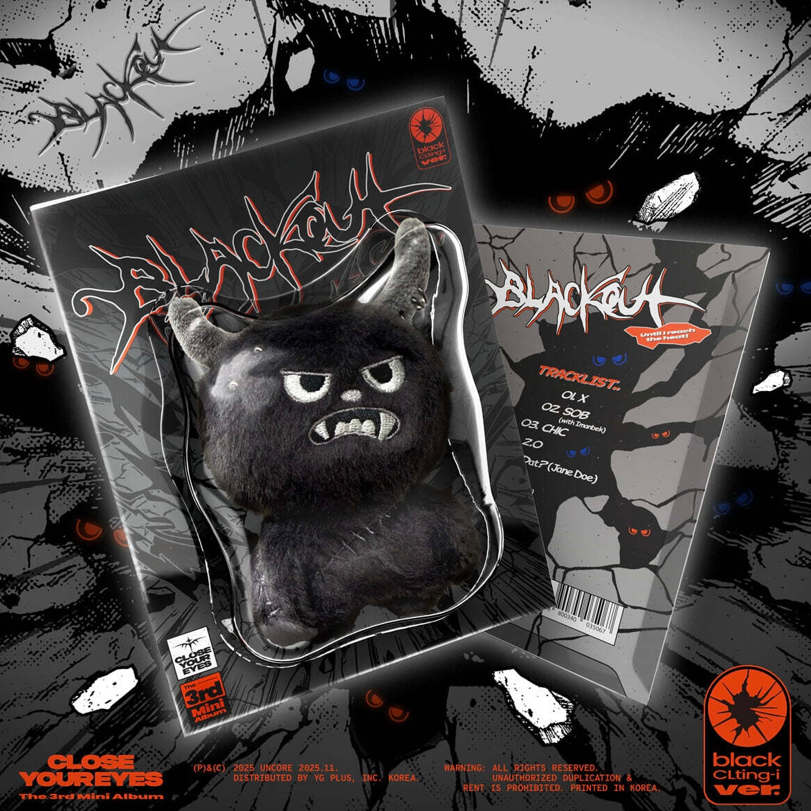 (PRE-ORDER) CLOSE YOUR EYES - THE 3RD MINI ALBUM [BLACKOUT] (BLACK CLTING-I VER.) - LightUpK