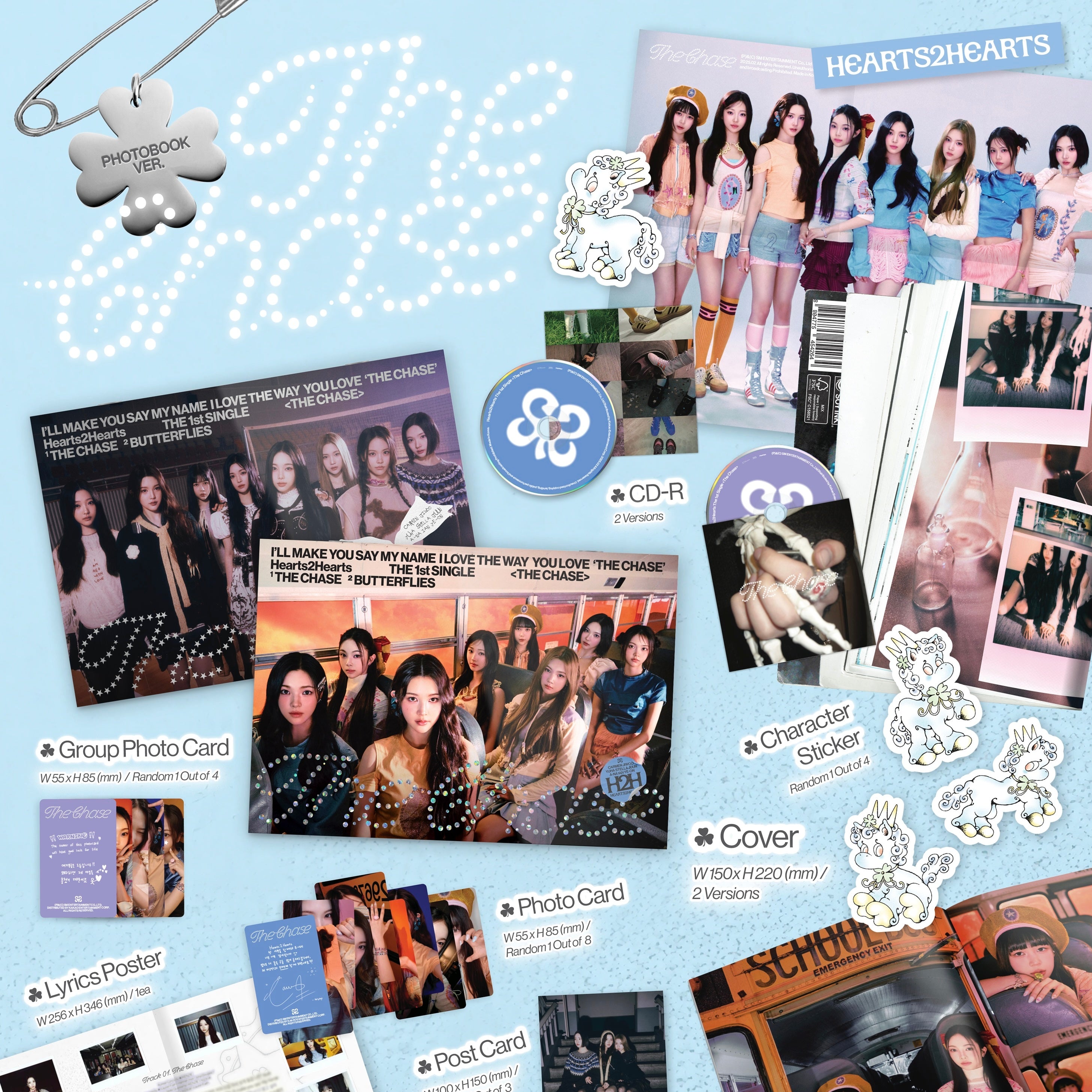 HEARTS2HEARTS - 1ST SINGLE [THE CHASE] (PHOTO BOOK VER.) (2 VERSIONS) - LightUpK