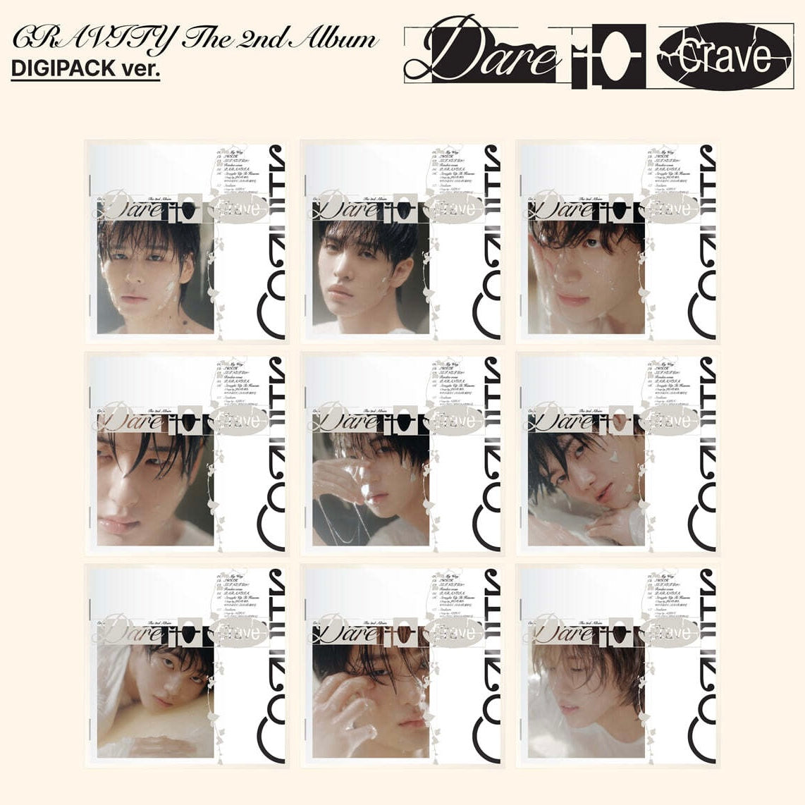 CRAVITY - 2ND ALBUM [DARE TO CRAVE] DIGIPACK VER. (9 VERSIONS) - LightUpK