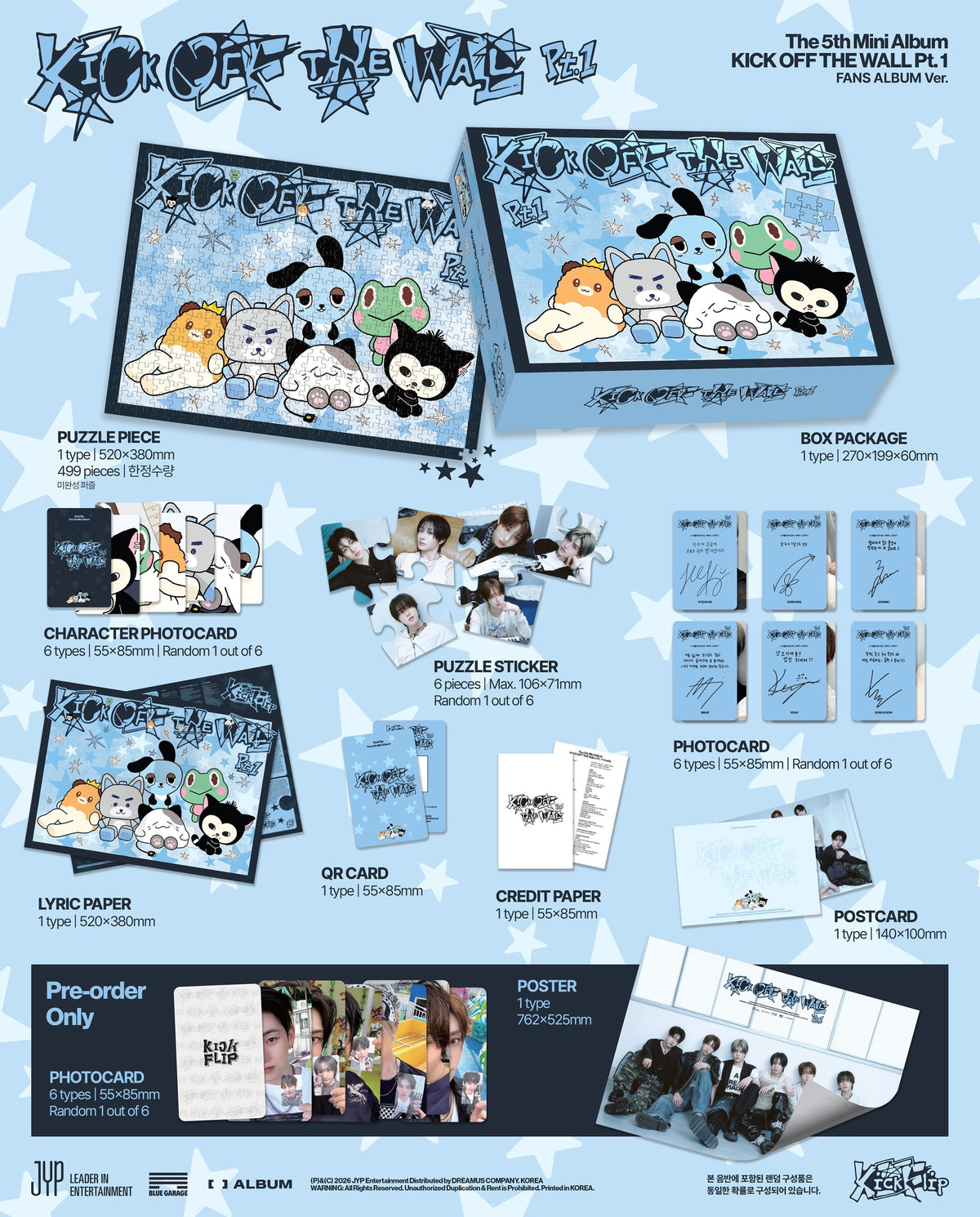 KICKFLIP - 5TH MINI ALBUM [KICK OFF THE WALL PT.1] FANS ALBUM VER. - LightUpK