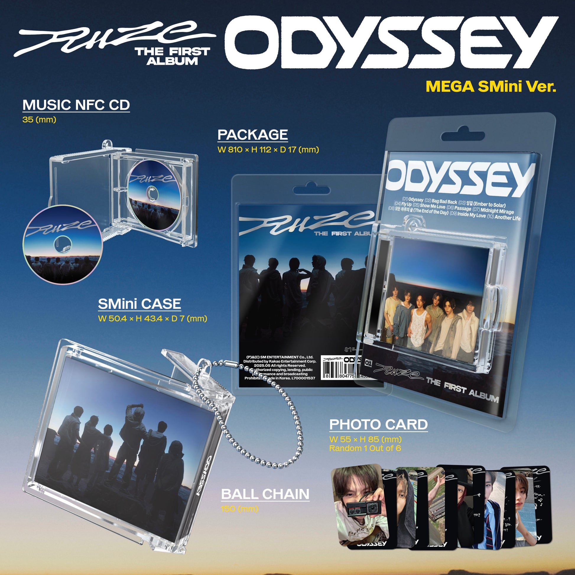 RIIZE - 1ST ALBUM [ODYSSEY] (SMINI VER.) (7 VERSIONS) - LightUpK