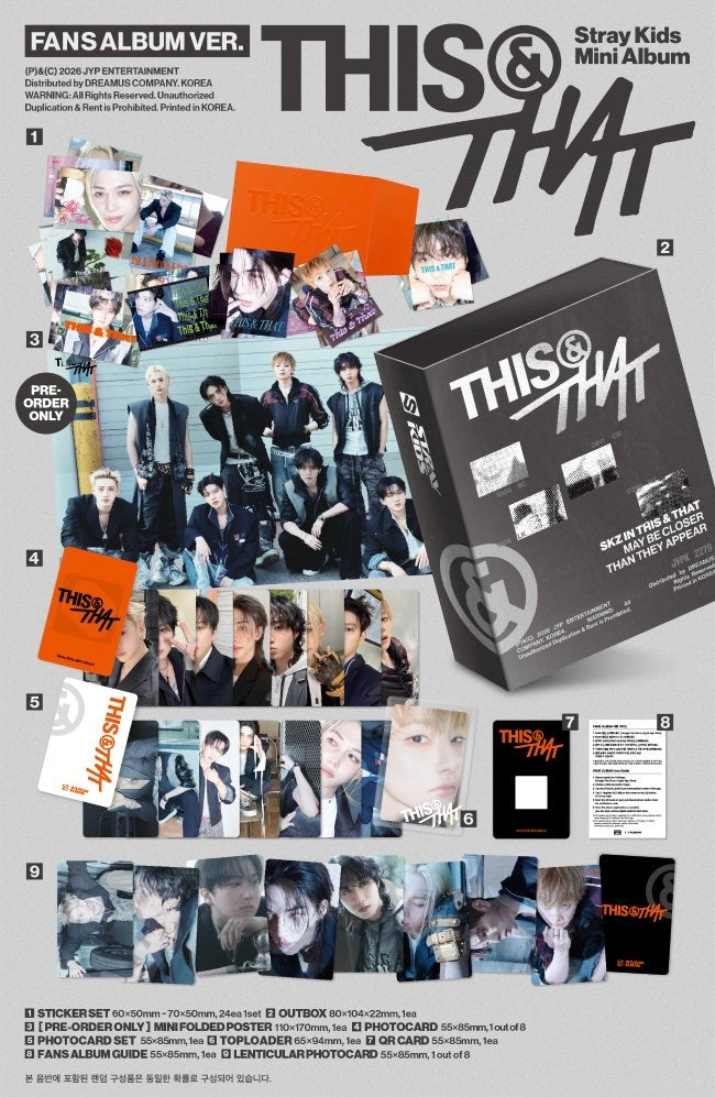 (PRÉCOMMANDE) STRAY KIDS - THIS & THAT (VERSION ALBUM FANS)