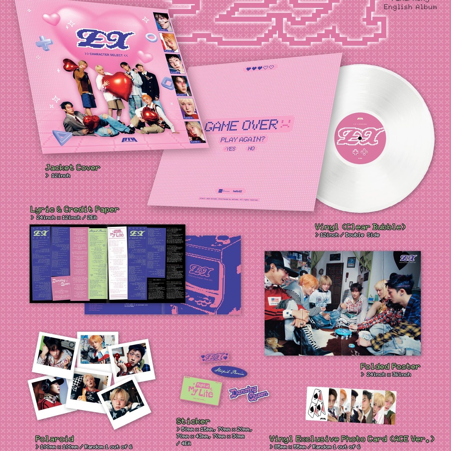 (PRE-ORDER) [HELLO82] [SIGNED] P1HARMONY - EX (Vinyl) - LightUpK