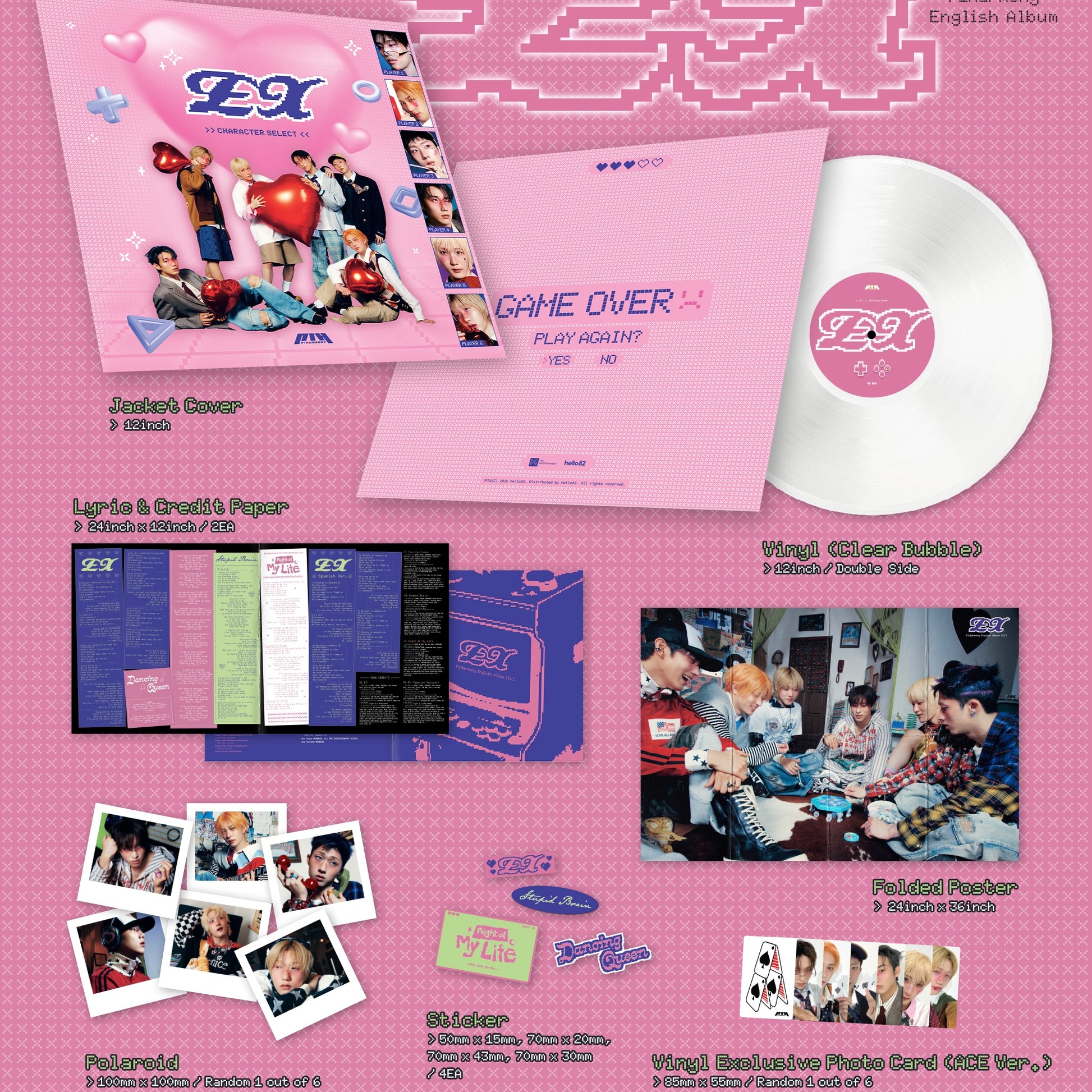 (PRE-ORDER) [HELLO82] [SIGNED] P1HARMONY - EX (Vinyl) - LightUpK