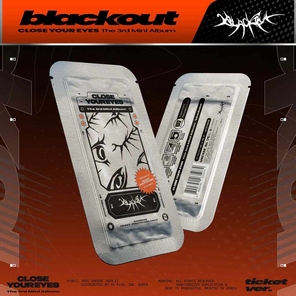 (PRE-ORDER) CLOSE YOUR EYES - THE 3RD MINI ALBUM [BLACKOUT] (TICKET VER.) - LightUpK