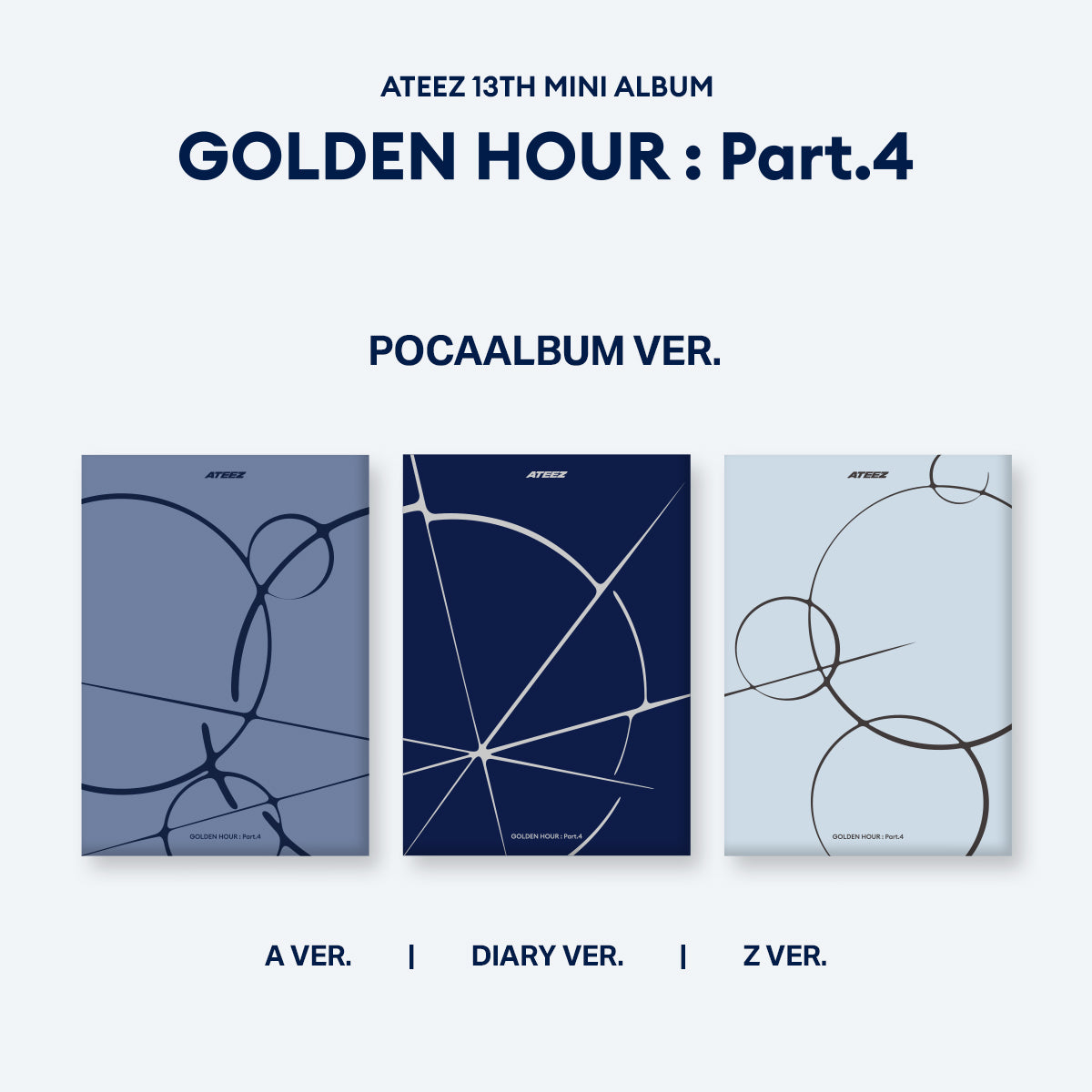 (PRE-ORDER) ATEEZ - GOLDEN HOUR : PART.4 POCCALBUM (3 VERSIONS) RANDOM