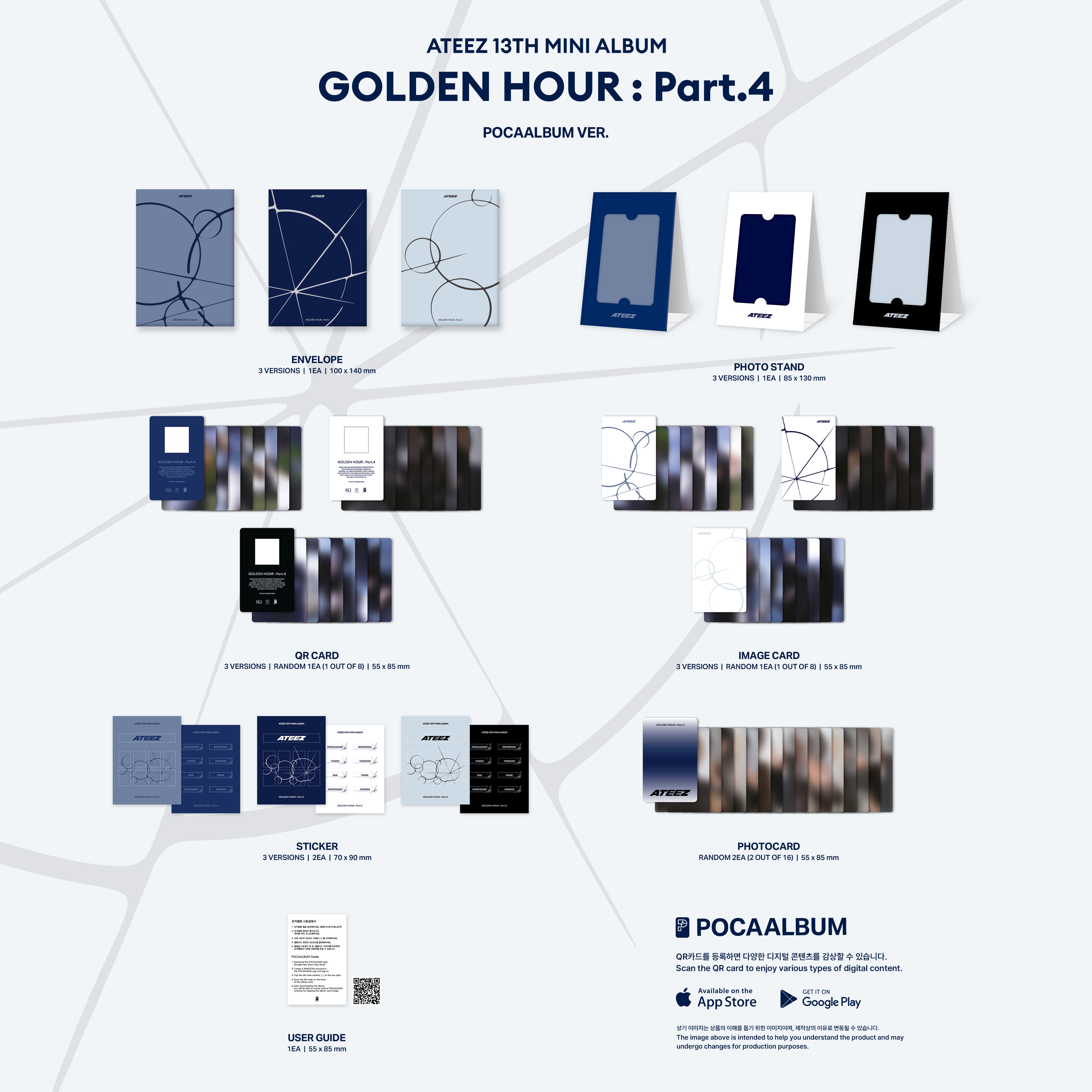 ATEEZ - GOLDEN HOUR : PART.4 POCAALBUM (3 VERSIONS) – LightUpK