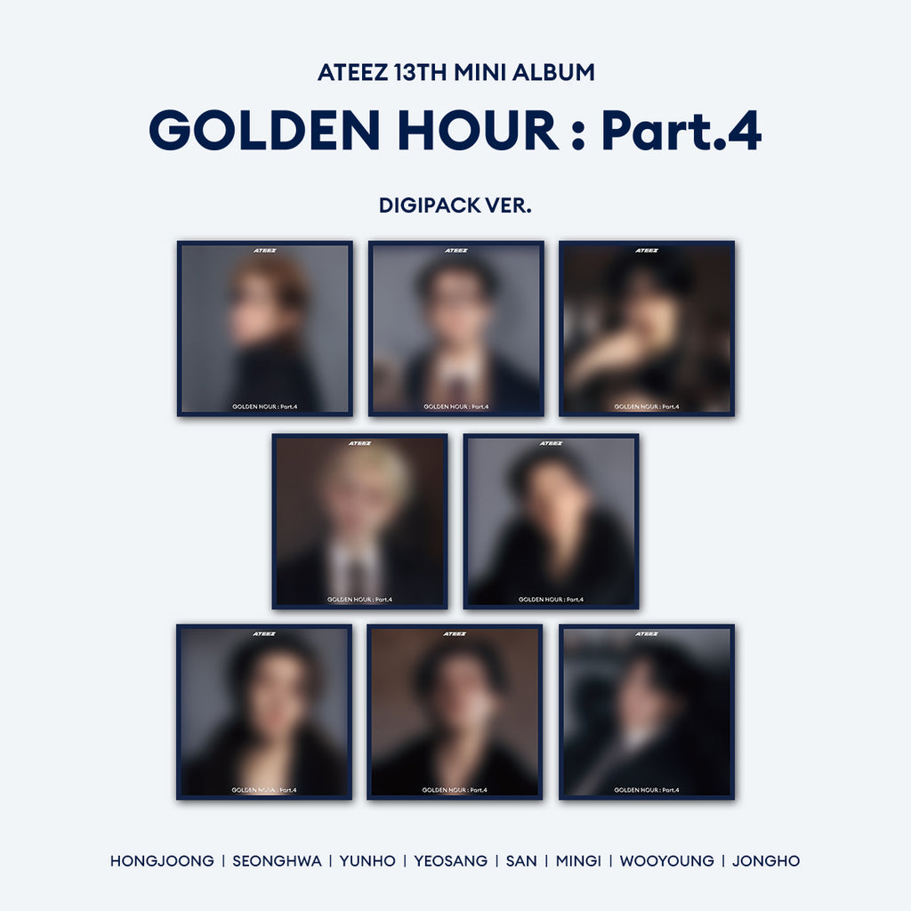 (PRE-ORDER) ATEEZ - GOLDEN HOUR : PART.4 MEMBER DIGIPACK (8 VERSIONS) RANDOM
