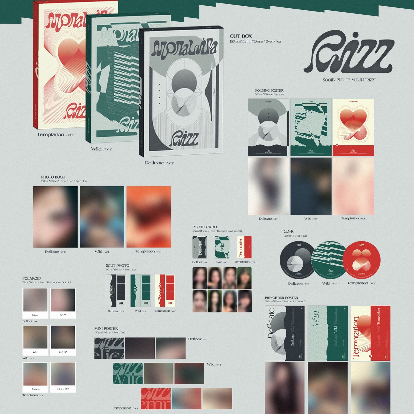 (PRE-ORDER) SOOJIN - 2ND EP [RIZZ] (3 VERSIONS) RANDOM