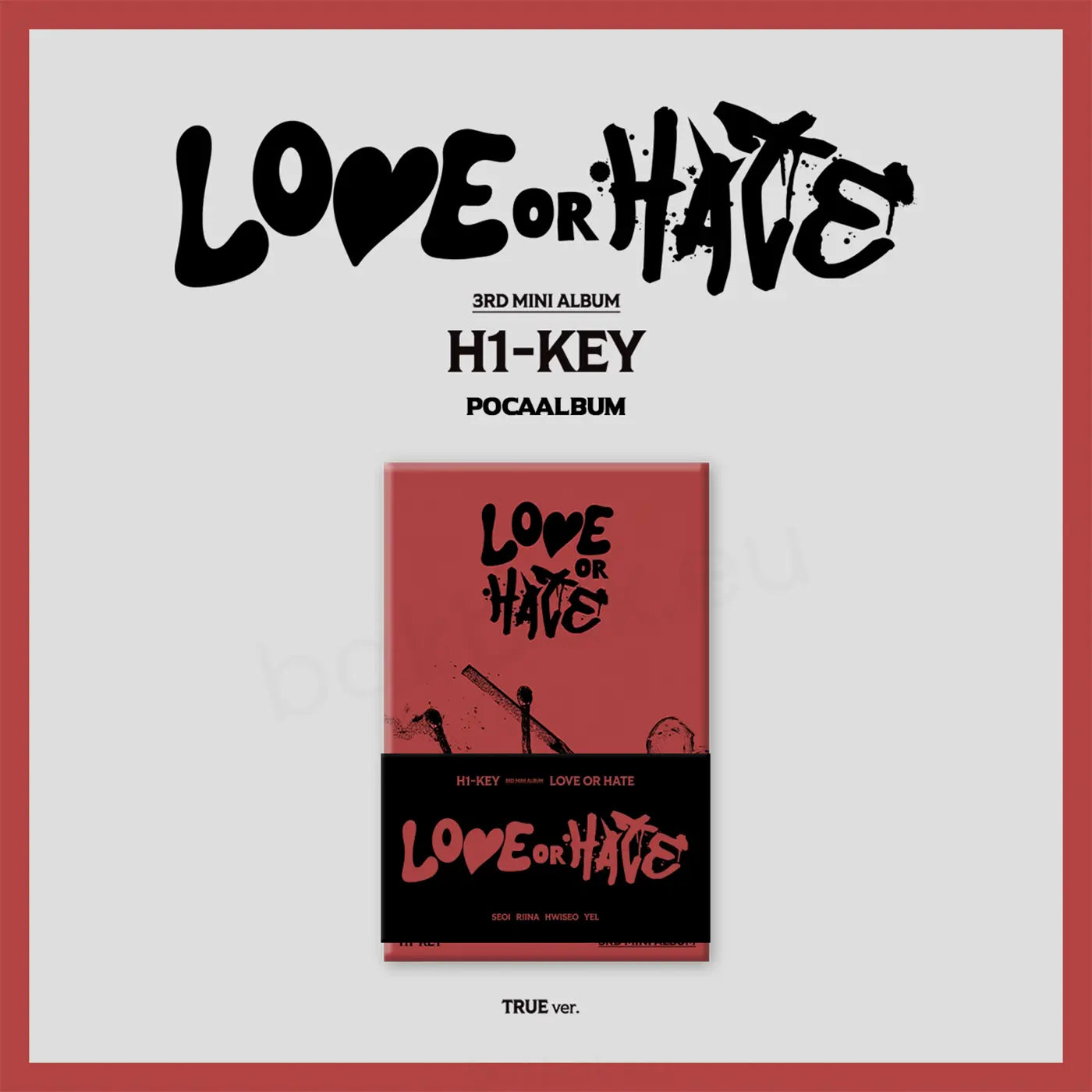 H1-KEY - 3RD MINI ALBUM [LOVE OR HATE] (POCA) (2 VERSIONS) - LightUpK