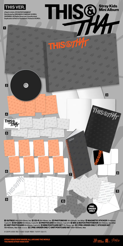 (PRE-ORDER) STRAY KIDS - THIS & THAT (2 VERSIONS) RANDOM