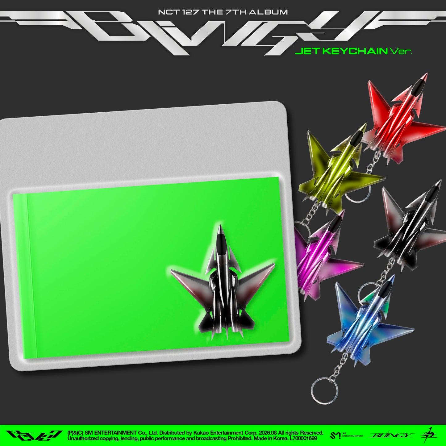 (PRE-ORDER) NCT 127 - 7TH ALBUM [BLINGY] (JET KEYCHAIN VER.) (5 VERSIONS) RANDOM