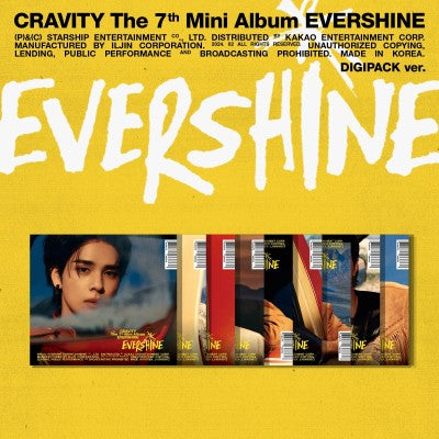 CRAVITY - 7TH MINI ALBUM [EVERSHINE] DIGIPACK VER. (9 VERSIONS)