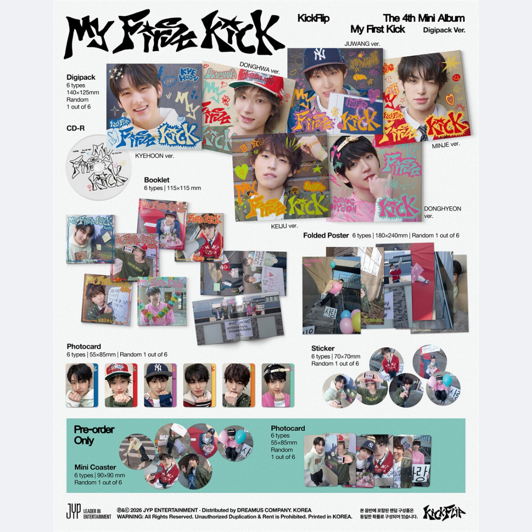 (PRE-ORDER) KICKFLIP - MY FIRST KICK (DIGIPACK VER.) (6 VERSIONS) RANDOM - LightUpK