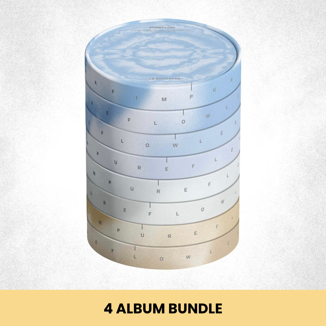 (PRE-ORDER) LE SSERAFIM - 2ND STUDIO ALBUM [PUREFLOW PT.1] (4 VERSIONS) BUNDLE - LightUpK