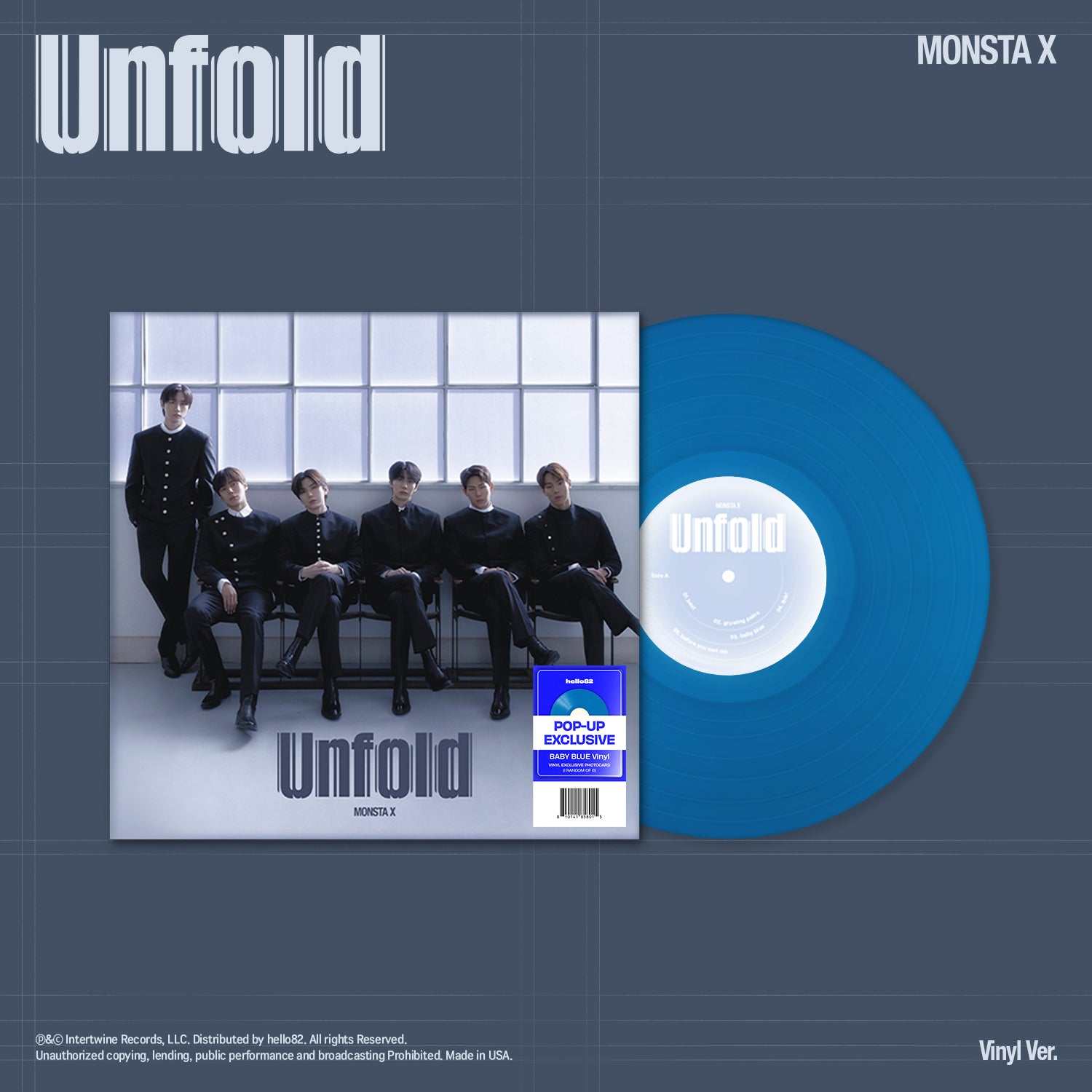 (PRE-ORDER) [HELLO82] [POP-UP EXCLUSIVE] MONSTA X - UNFOLD (VINYL VER.) - LightUpK