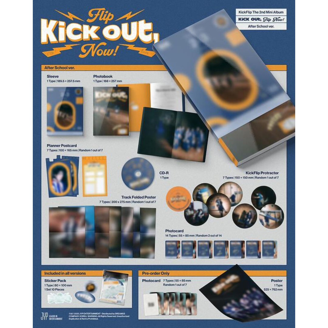 (PRE-ORDER) KICKFLIP - 2ND MINI ALBUM [KICK OUT, FLIP NOW!] (3 VERSIONS) RANDOM - LightUpK