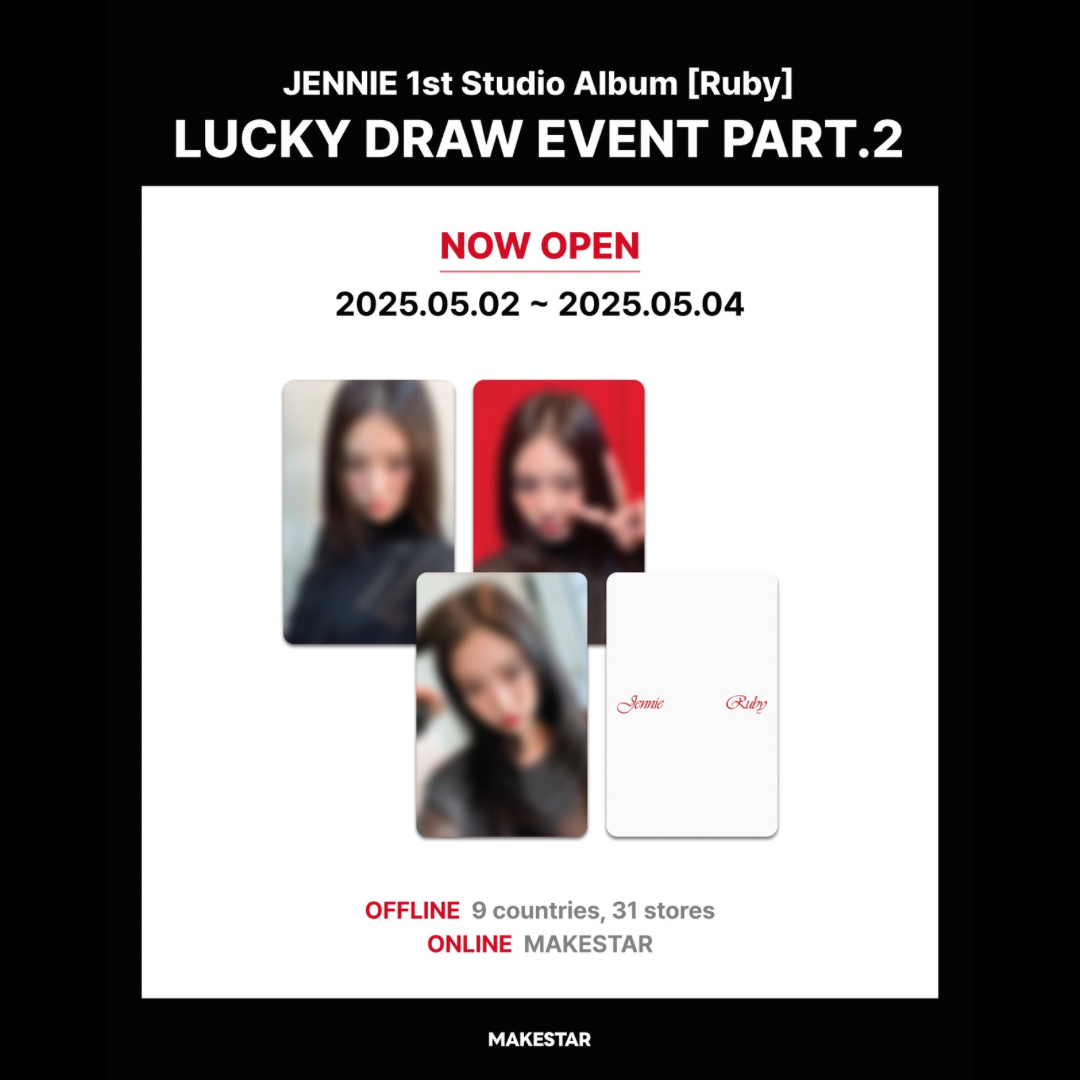 [MAKESTAR LUCKY DRAW] [ONLINE ONLY] JENNIE - THE 1ST STUDIO ALBUM [RUBY] (PHOTOBOOK) (2 VERSIONS) - LightUpK