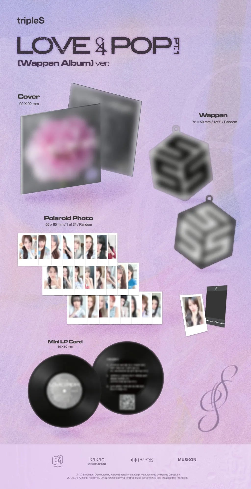 (PRE-ORDER) TRIPLES - [LOVE&POP] PT.1 (WAPPEN ALBUM) - LightUpK