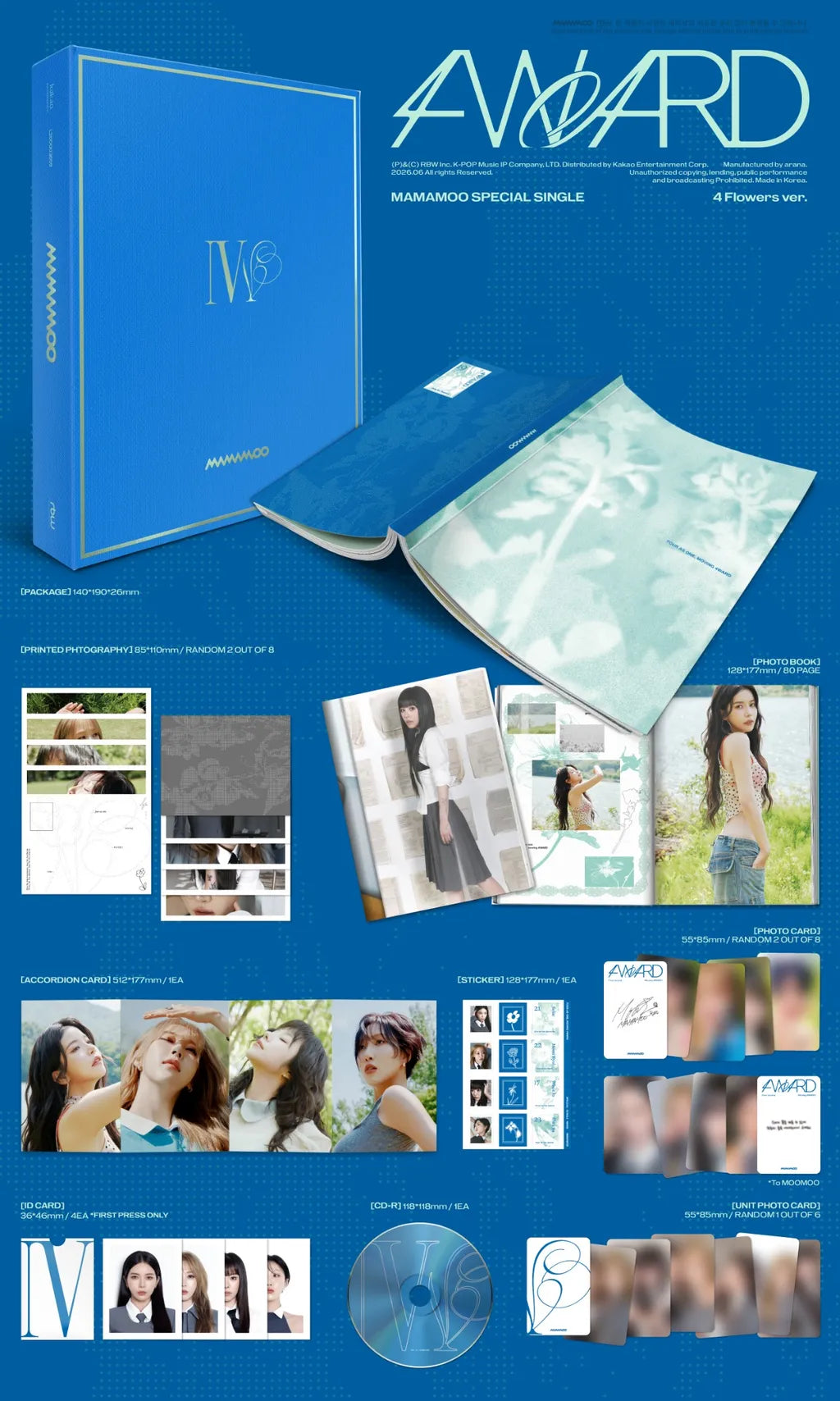 (PRE-ORDER) MAMAMOO - SPECIAL SINGLE [4WARD] (4 FLOWERS VER.)