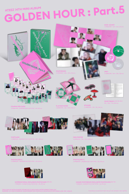 (PRE-ORDER) [hello82] [POP-UP EXCLUSIVE] ATEEZ - GOLDEN HOUR : PART.5 (3 VERSIONS)