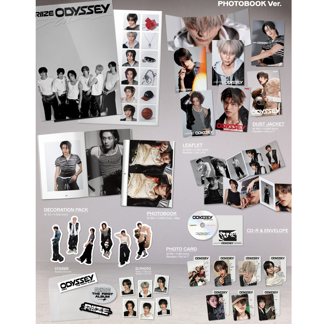 RIIZE - 1ST ALBUM [ODYSSEY] (PHOTOBOOK VER.) (7 VERSIONS) - LightUpK