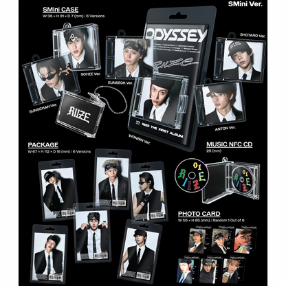 RIIZE - 1ST ALBUM [ODYSSEY] (SMINI VER.) (7 VERSIONS) - LightUpK