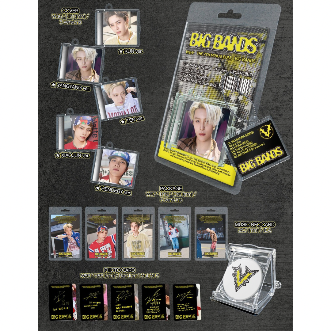 WAYV - 7TH MINI ALBUM [BIG BANDS] (SMINI VER.) (5 VERSIONS) - LightUpK