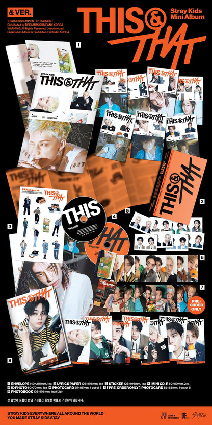 (PRÉCOMMANDE) STRAY KIDS - THIS & THAT (& VER.) (8 VERSIONS) ALÉATOIRE