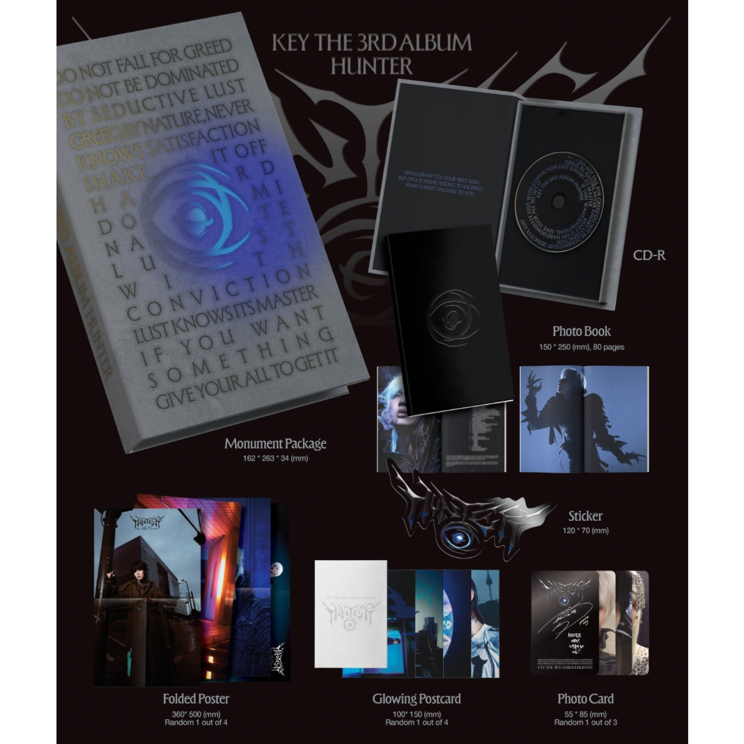 KEY - 3RD ALBUM [HUNTER] (MONUMENT VER.) - LightUpK