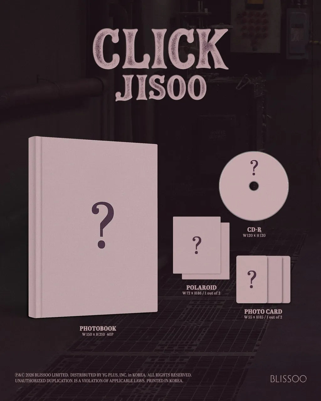 (PRE-ORDER) JISOO - SINGLE ALBUM [CLICK] PHOTOBOOK VER.