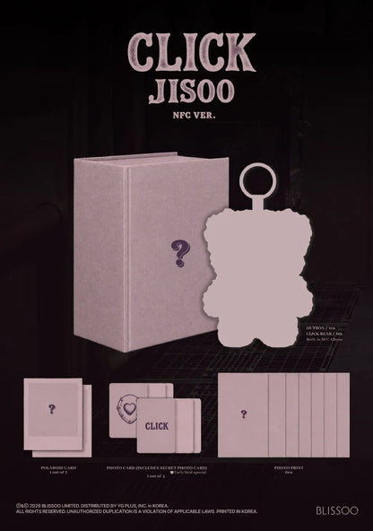 (PRE-ORDER) JISOO - SINGLE ALBUM [CLICK] CLICK BABY BEAR NFC VER.