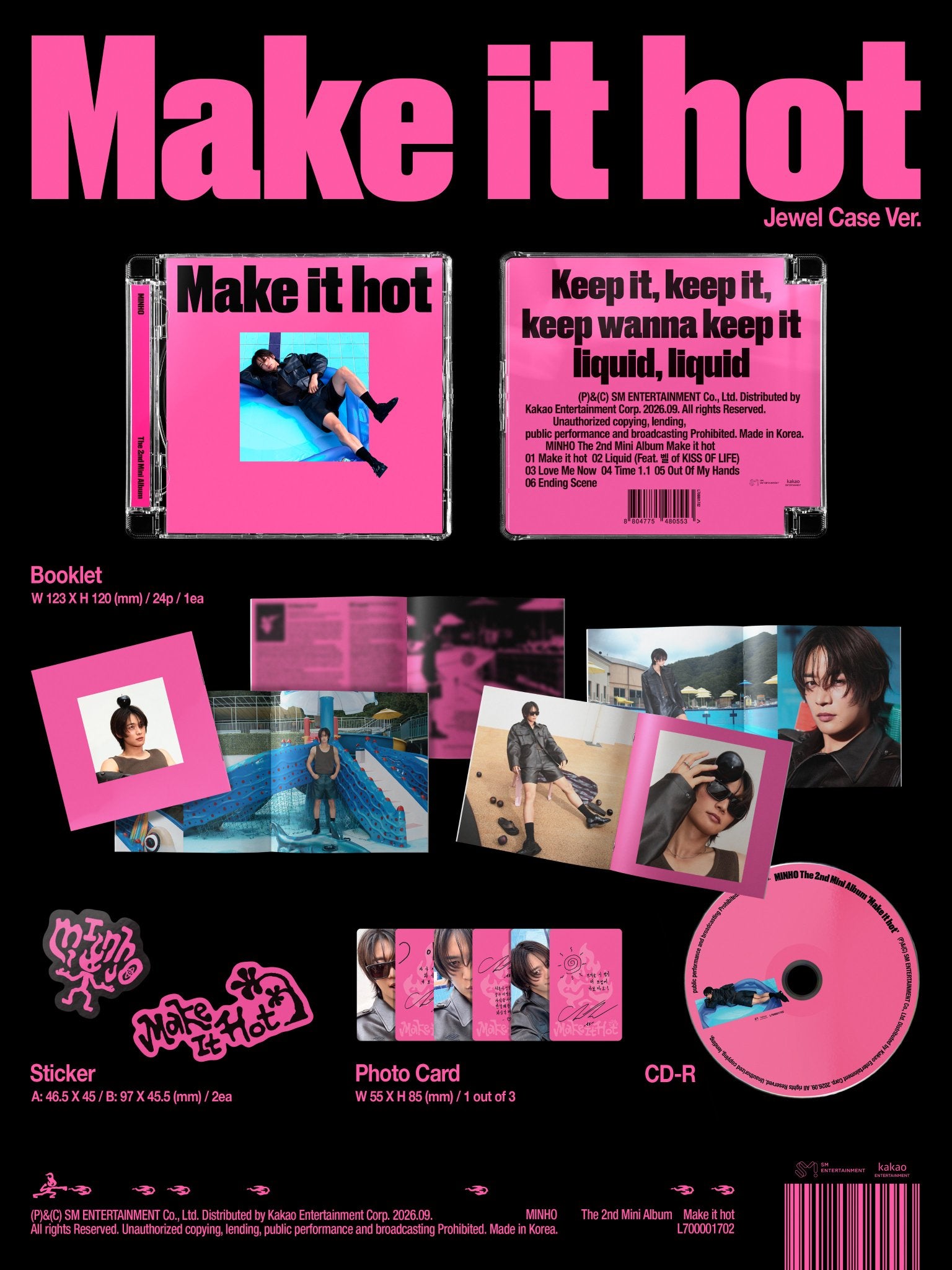 (PRE-ORDER) MINHO - 2ND MINI ALBUM [MAKE IT HOT] (JEWEL CASE VER.)