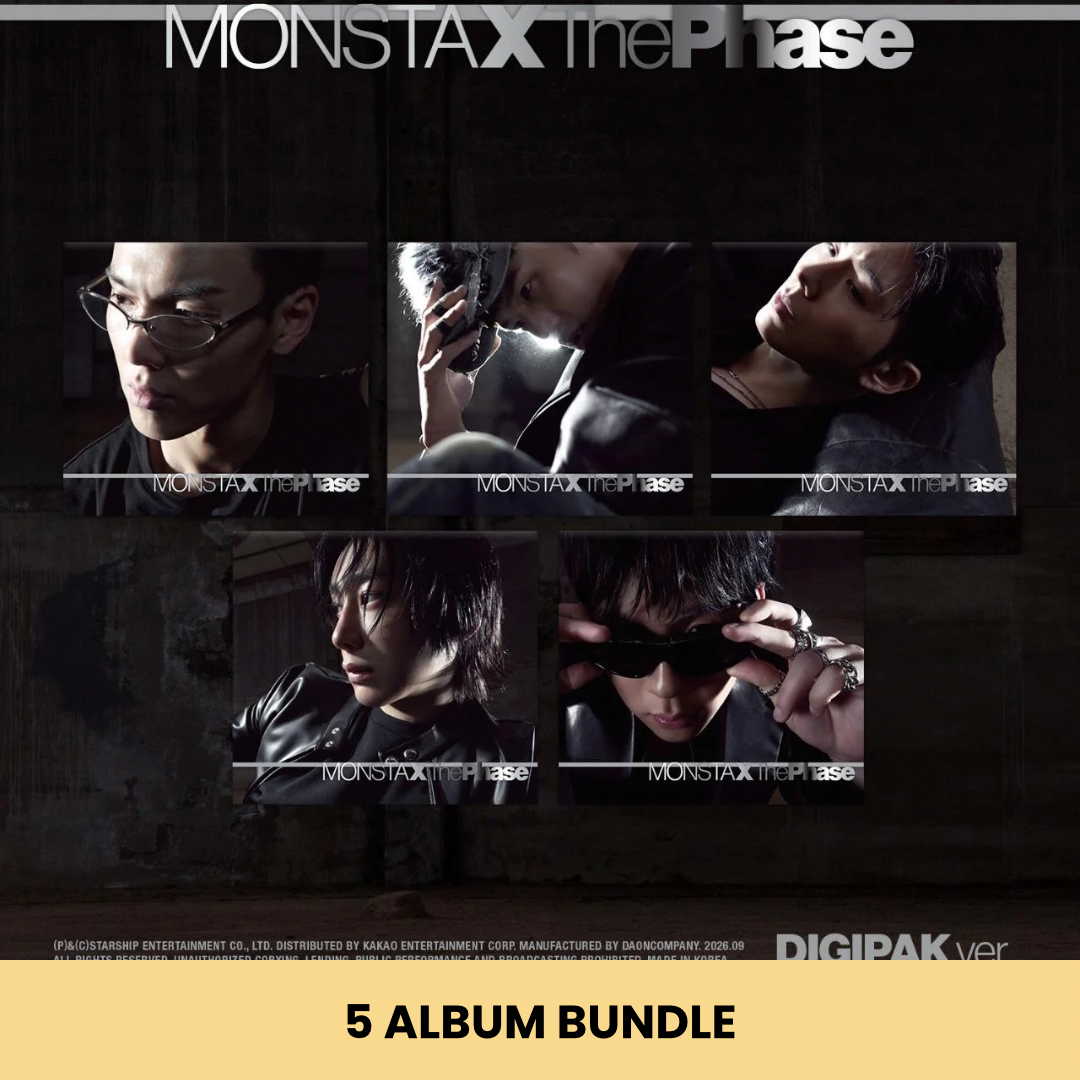 (PRE-ORDER) MONSTA X - THE PHASE (DIGIPACK VER.) (5 VERSIONS) BUNDLE