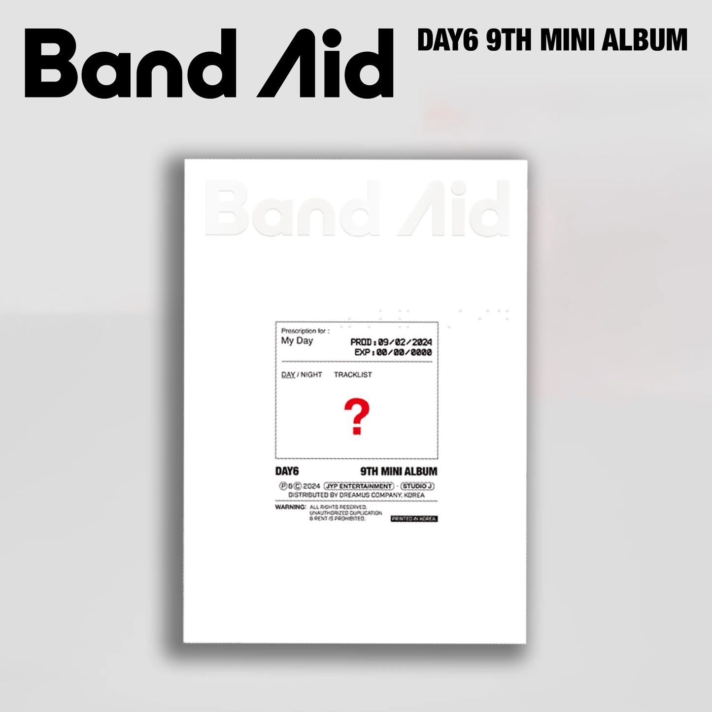 DAY6 - 9TH MINI ALBUM [BAND AID] (2 VERSIONS)