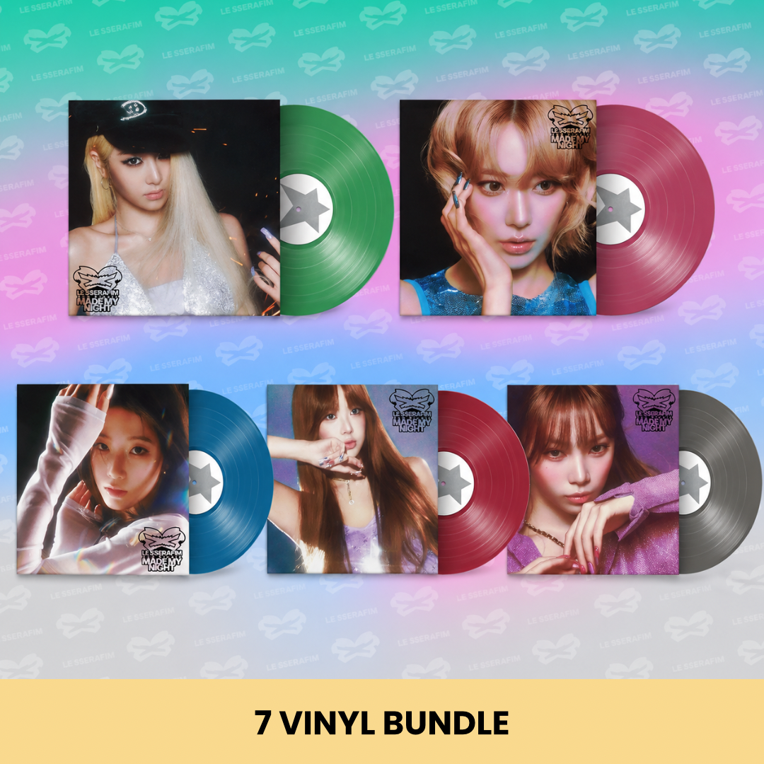 (PRE-ORDER) LE SSERAFIM - 2ND SINGLE ALBUM [MADE MY NIGHT] VINYL (5 VERSIONS) BUNDLE