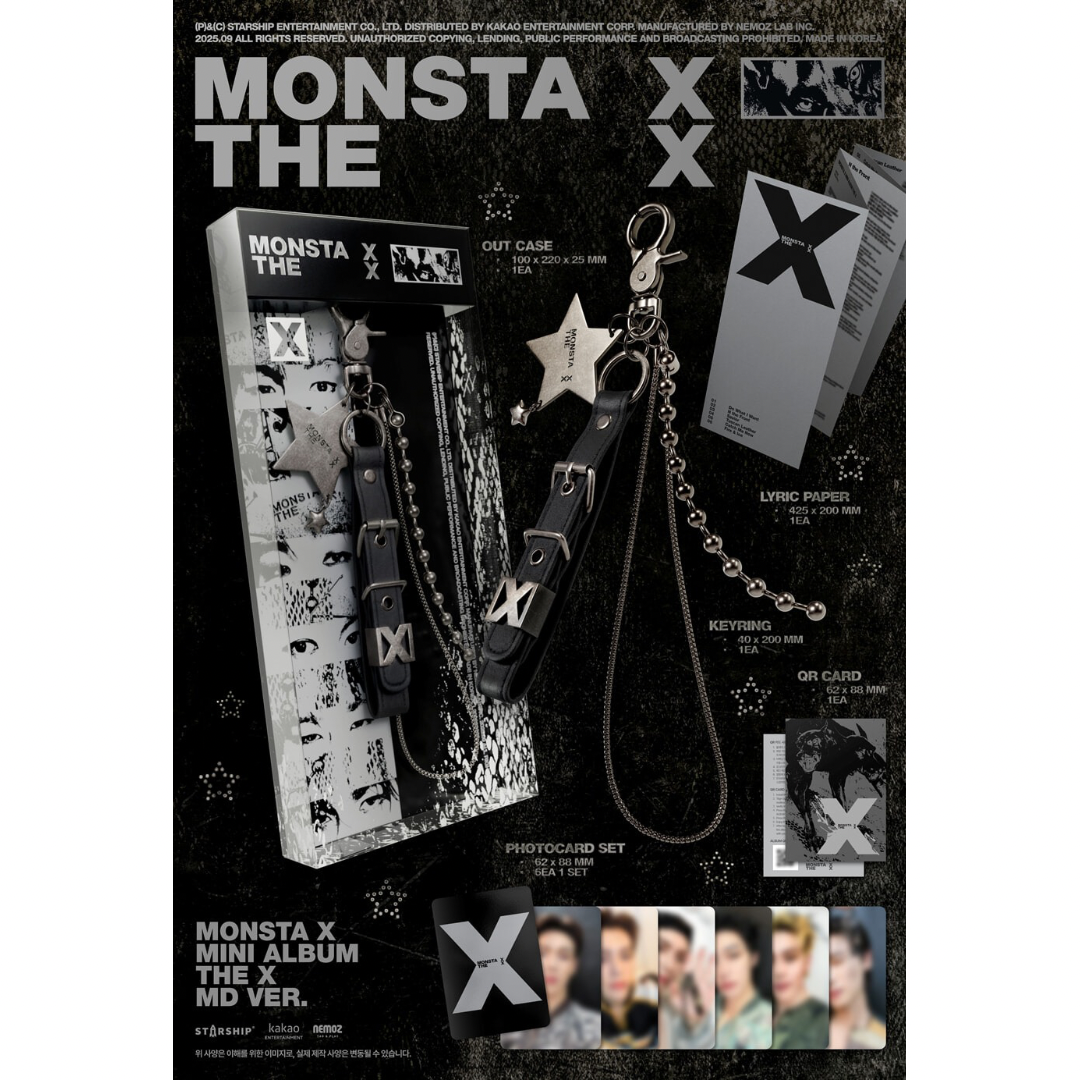 (PRE-ORDER) MONSTA X - 13TH MINI ALBUM [THE X] (MD VER.) - LightUpK