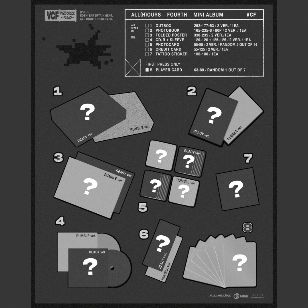 (PRE-ORDER) ALL(H)OURS - 4TH MINI ALBUM [VCF] (2 VERSION) RANDOM - LightUpK