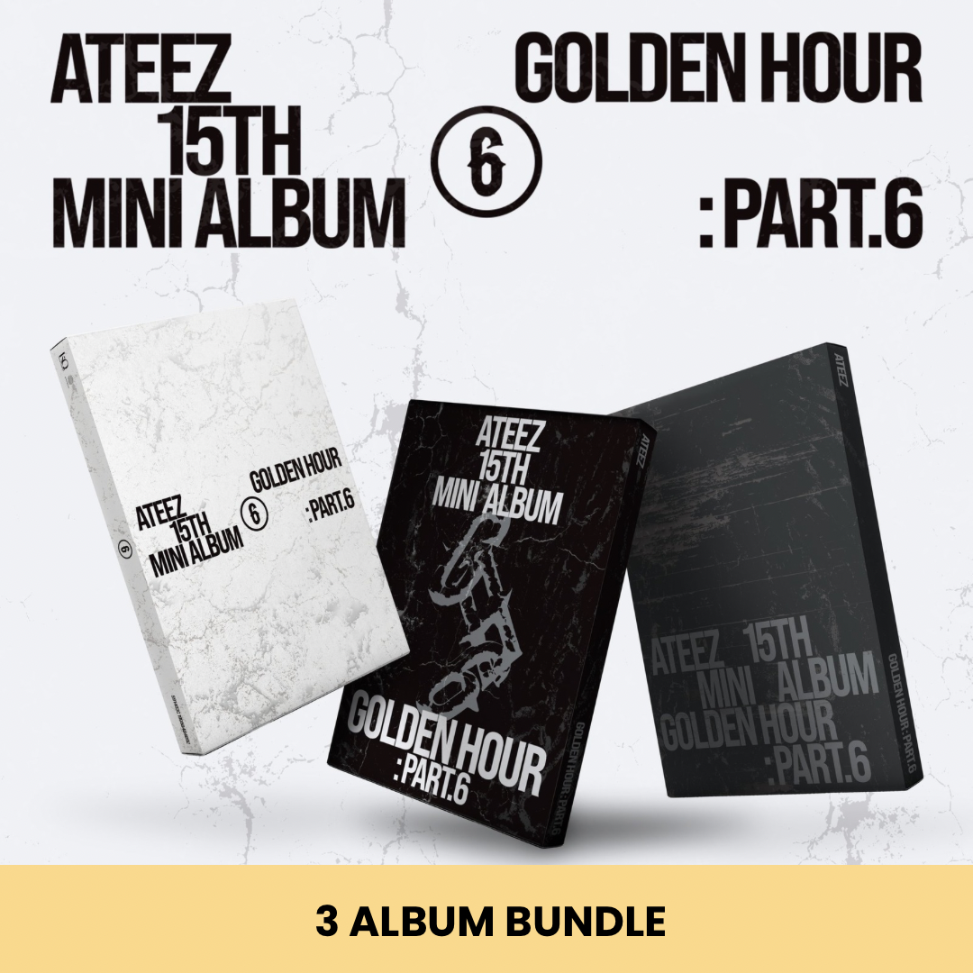 (PRE-ORDER) ATEEZ - GOLDEN HOUR : PART.6 (3 VERSIONS) BUNDLE