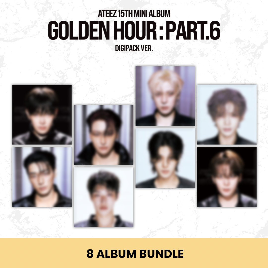 (PRE-ORDER) ATEEZ - GOLDEN HOUR : PART.6 (DIGIPACK VER.) (8 VERSIONS) BUNDLE